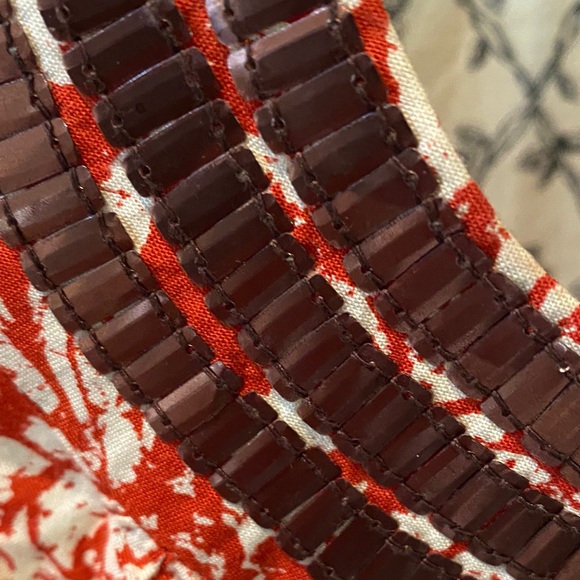 Floral Orange Red Halter Top - Picture 2 of 6